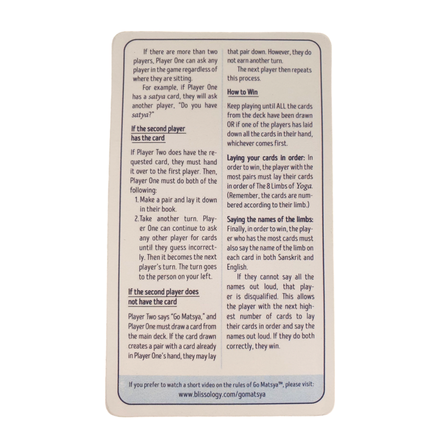 Go Matsya™ Yoga Card Game by Blissology - Beyond The Mat Company Acroyoga Gear