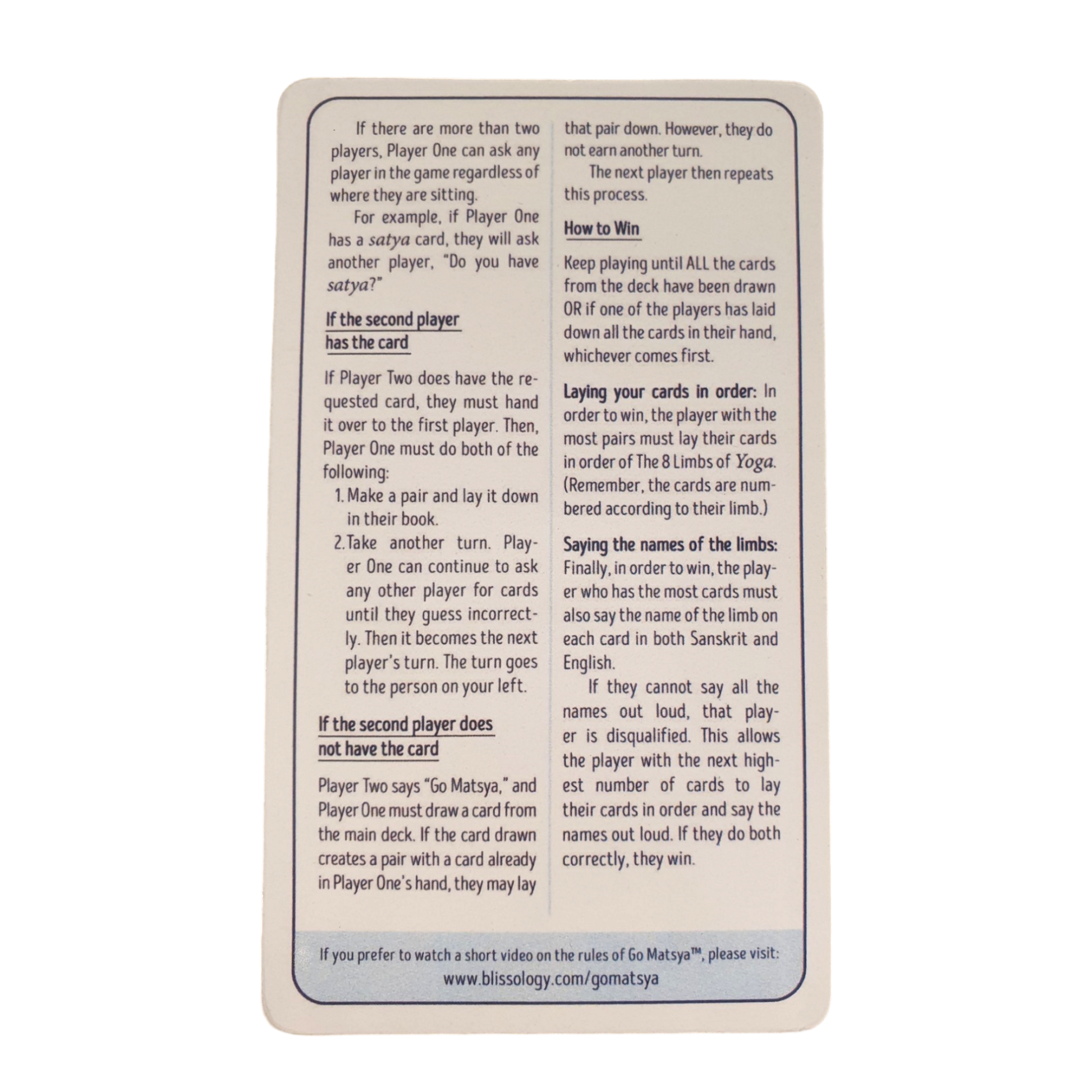 Go Matsya™ Yoga Card Game by Blissology - Beyond The Mat Company Acroyoga Gear