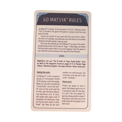 Go Matsya™ Yoga Card Game by Blissology