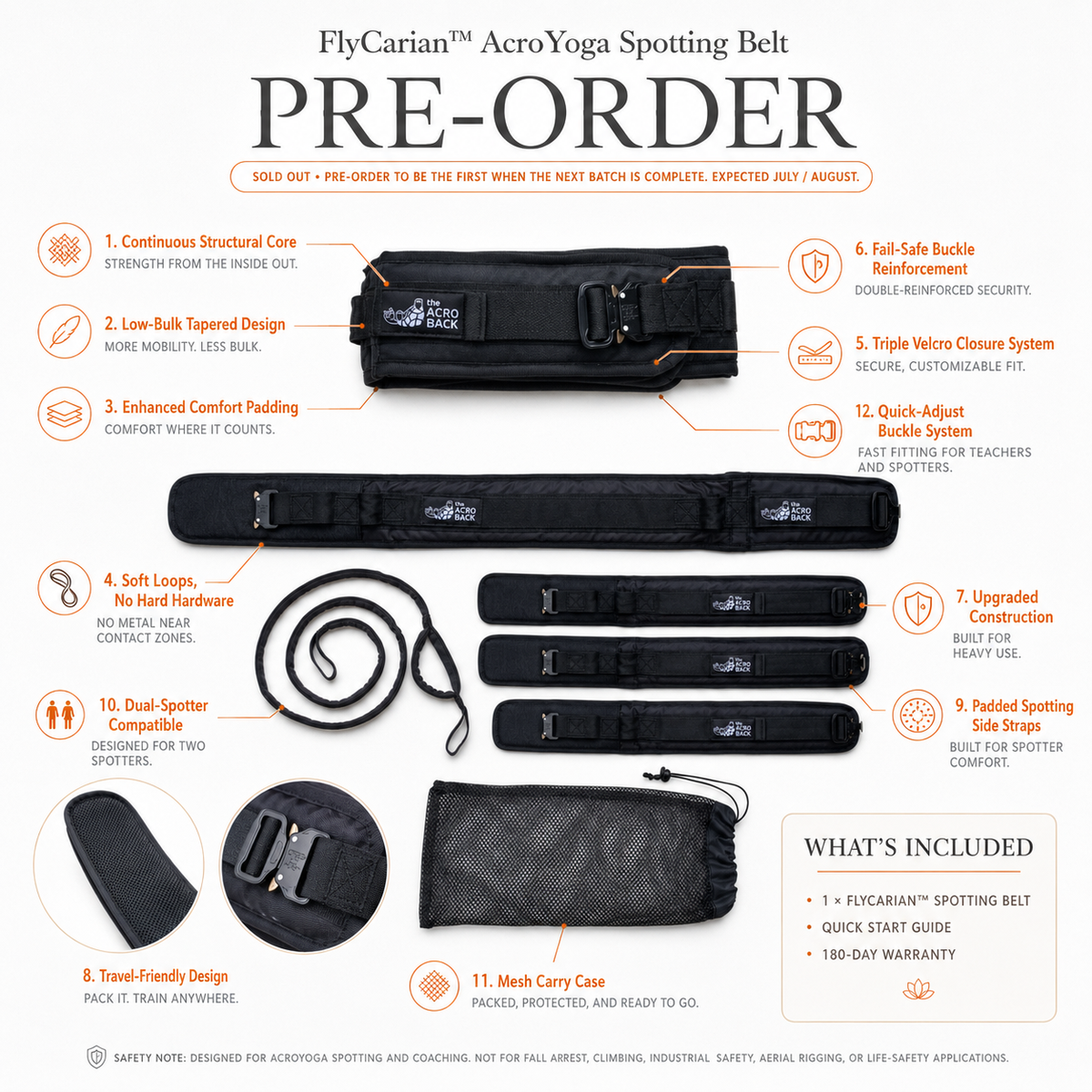 FlyCarian AcroYoga spotting belt